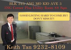 Blk 343 Ang Mo Kio Avenue 3 (Ang Mo Kio), HDB 3 Rooms #132107602